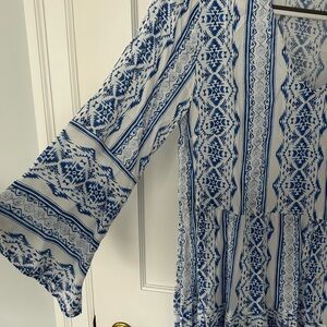 Blue and white sundress, size S